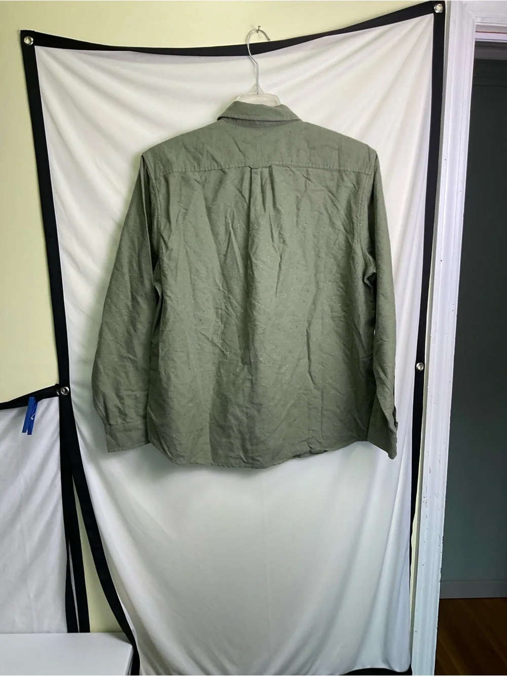Lands' End Men's Long Sleeve Flagship Flannel Shirt - Olive